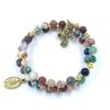 rosary bracelet made of multiple colors of agate beads on memory wire